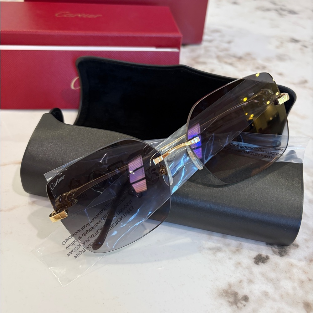 Cartier
Panthère Classic 24-Carat Gold 60MM
Square Sunglasses - Picture 3 of 16